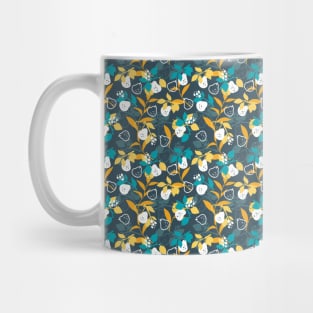 Pear Fruit Plant in Black Color Pattern Mug